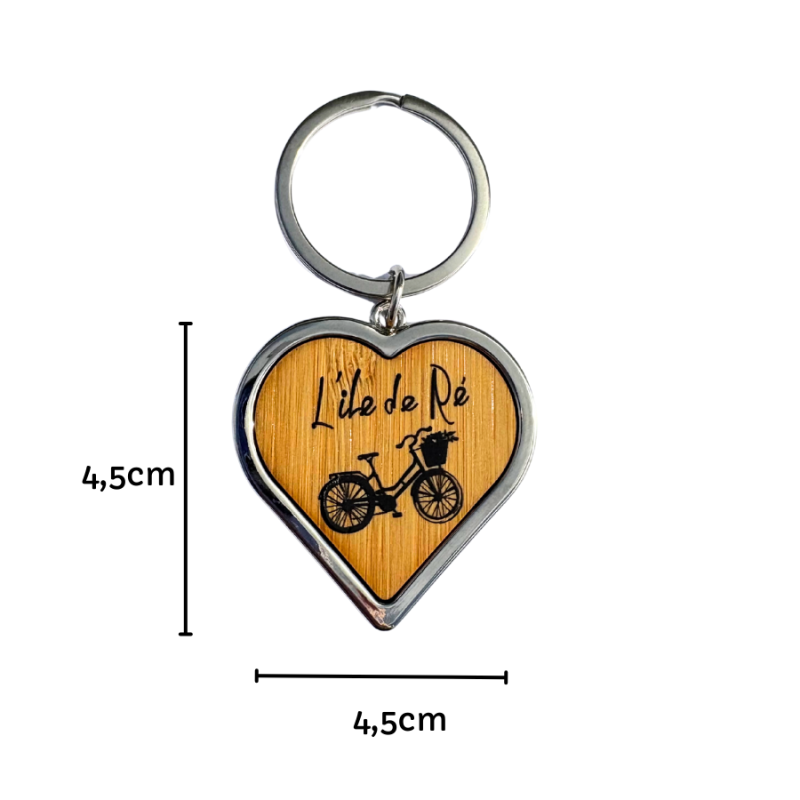 Heart Keyring - Cycling on the Île de Ré