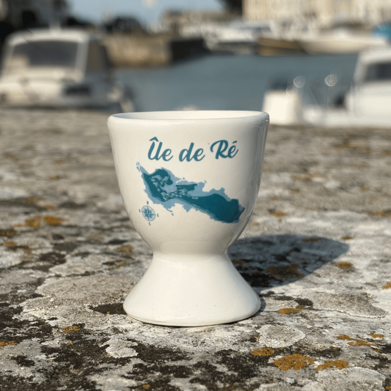 Coquetier carte Île de Ré - Bleu turquoise