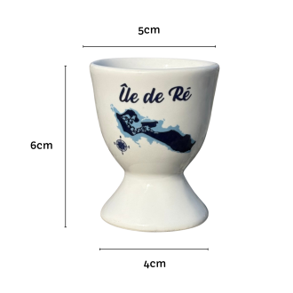 Dimensions Coquetier carte Île de Ré - Bleu marine