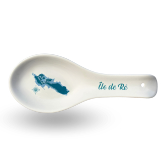 Île de Ré map spoon rest - turquoise blue