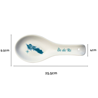 Île de Ré map spoon rest - turquoise blue