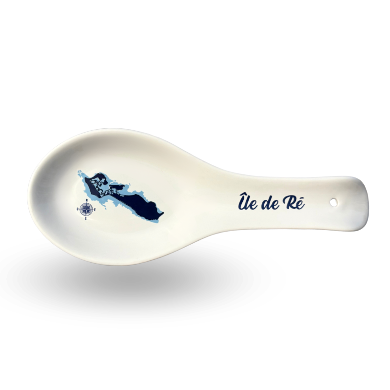 Île de Ré map spoon rest - Dark blue