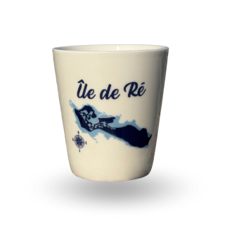 Tasse expresso carte Île de Ré - Bleu marine