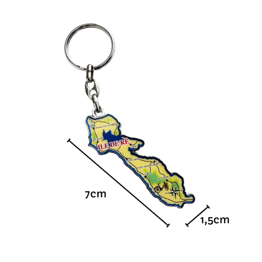 Keyring - map of Île de Ré