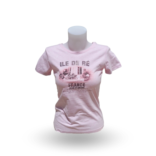 Île de Ré women's T-shirt - pink glitter