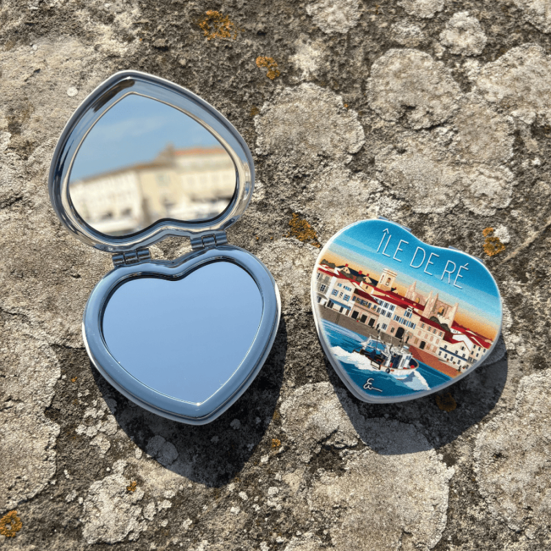 Pocket mirror Port of St Martin de Ré - Île de Ré