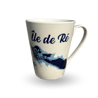Île de Ré conic mug map - Turquoise Blue