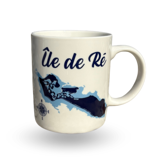 Île de Ré mug map - Dark blue