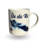 Île de Ré mug map - Dark blue