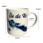 Île de Ré mug map - Dark blue
