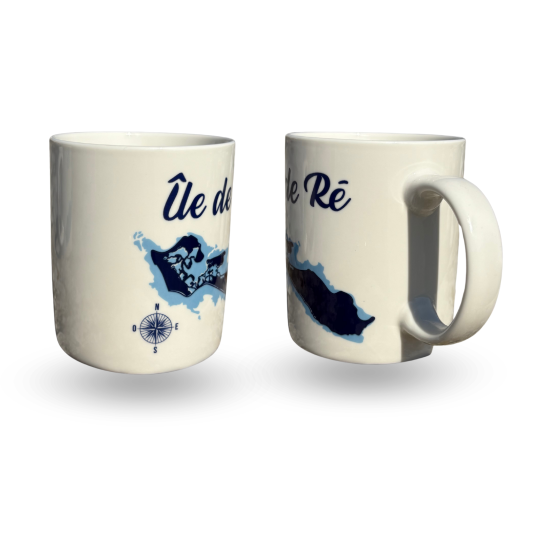 Île de Ré mug map - Dark blue