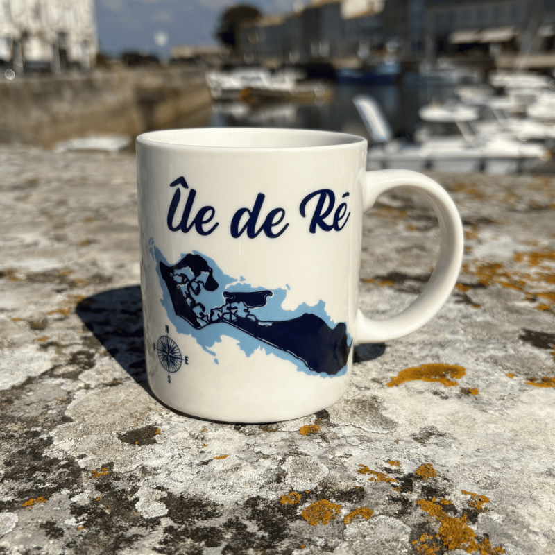 Île de Ré mug map - Dark blue