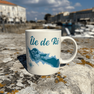 Mug carte Île de Ré - Bleu Turquoise