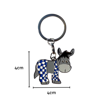 Porte clé Île de Ré - Âne en culotte vichy