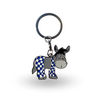 Porte clé Île de Ré - Âne en culotte vichy