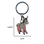 Île de Ré key ring - Donkey in vichy panties