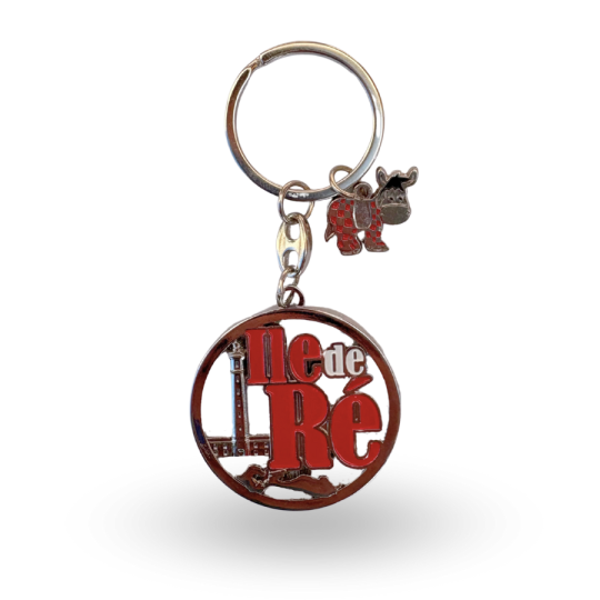 Porte clés Île de Ré - Phare rond rouge