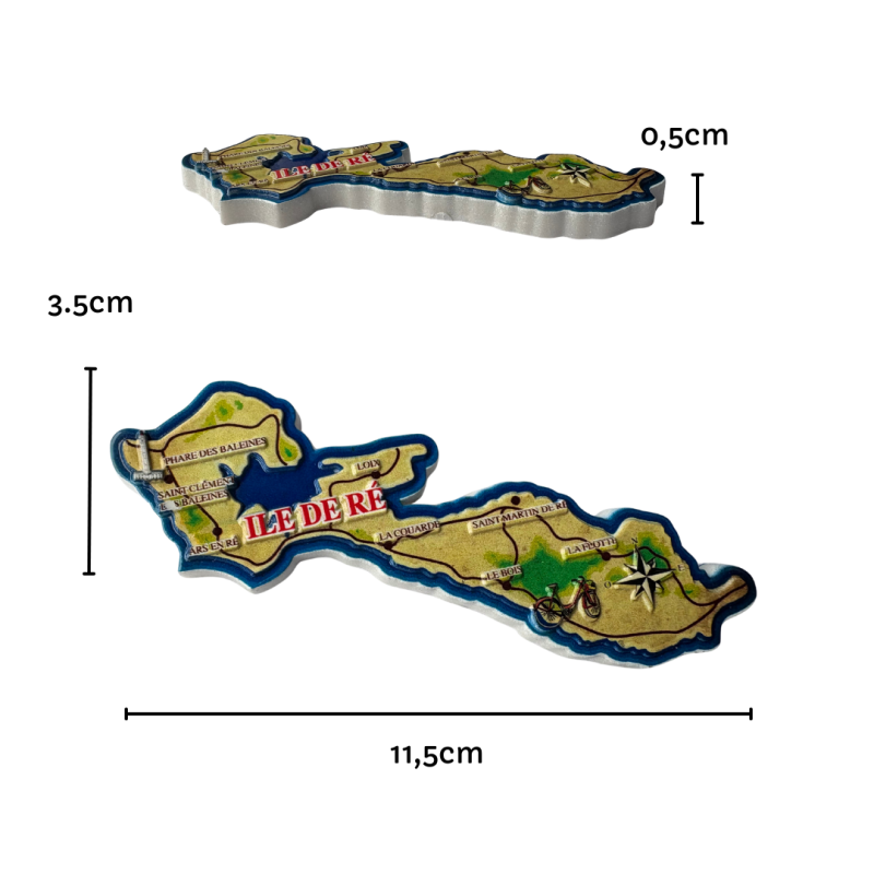 Magnet - Carte de l'Île de Ré