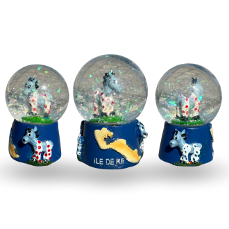 Boule à neige Île de Ré - Âne en culotte rouge