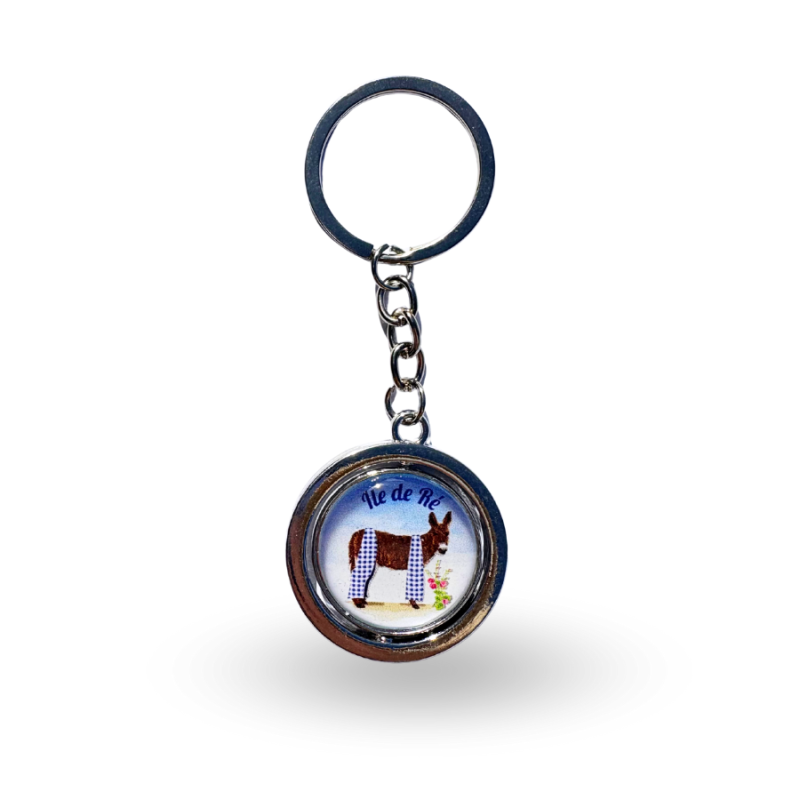 Porte clés Île de Ré - Rotatif en métal
