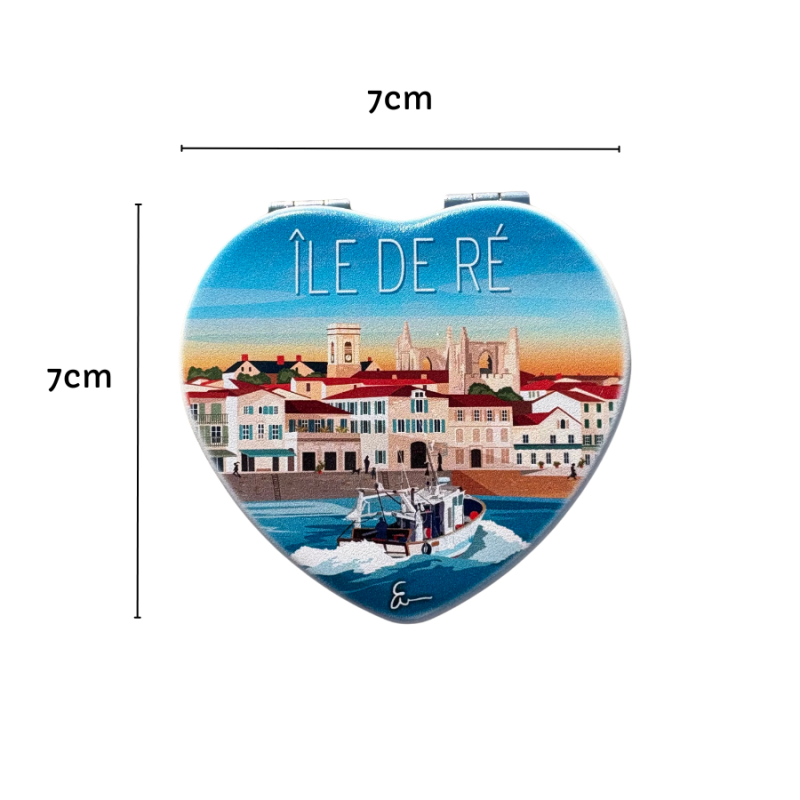 Pocket mirror Port of St Martin de Ré - Île de Ré