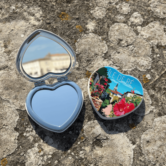 Miroir de poche - Ruelle fleuries de l'Île de Ré
