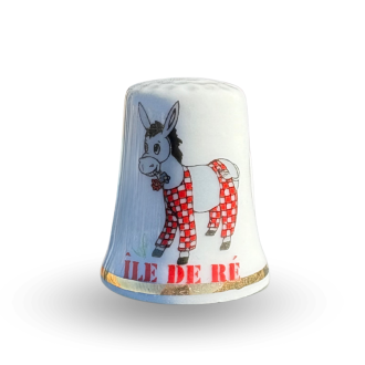 Dé à coudre de Collection - Âne en culotte rouge