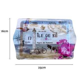 Petit plateau en métal - Île de Ré mesures