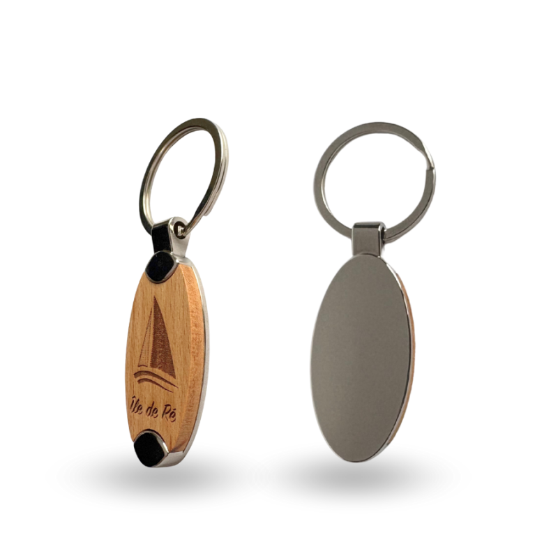 Île de Ré key ring - Wooden sailing boat