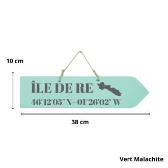 Pancarte en bois directionnelles - Île de Ré flèche droite