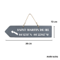 Wooden directional sign - St Martin de Ré left arrow
