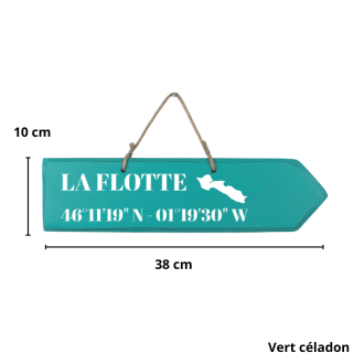 Wooden directional sign - La Flotte en Ré right arrow