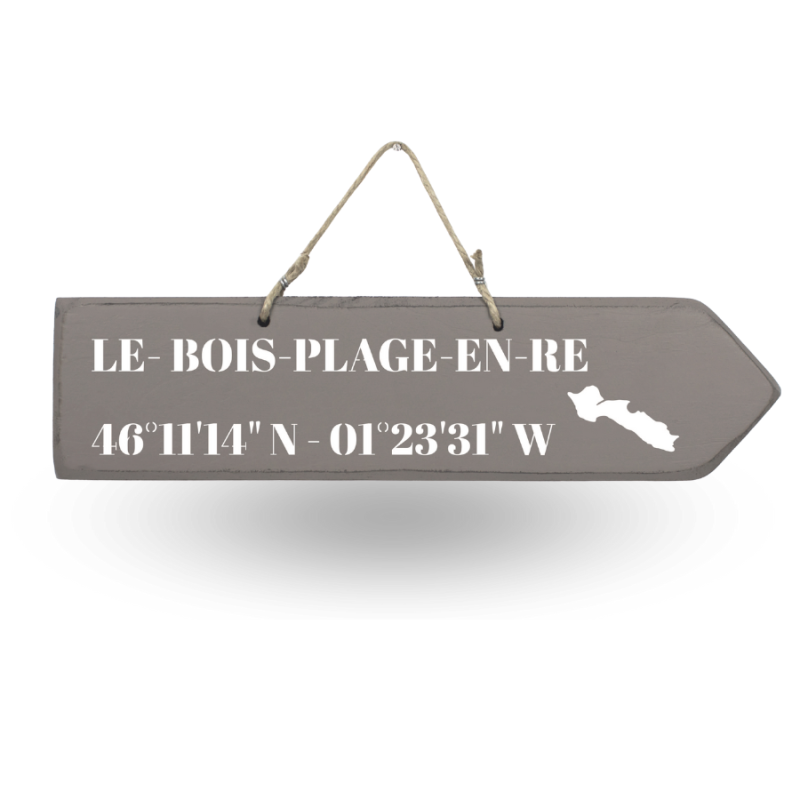 Wooden directional sign - Le Bois Plage en Ré right arrow