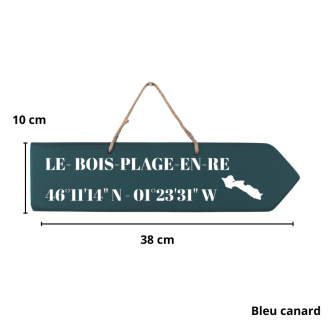 Wooden directional sign - Le Bois Plage en Ré right arrow