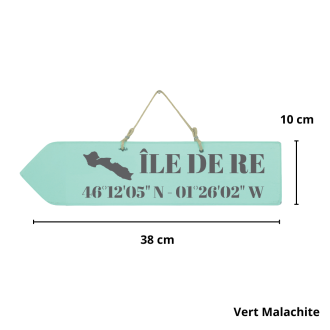 Pancarte en bois directionnelles - Île de Ré flèche gauche