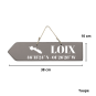 Wooden directional sign - Loix left arrow