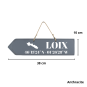 Wooden directional sign - Loix left arrow