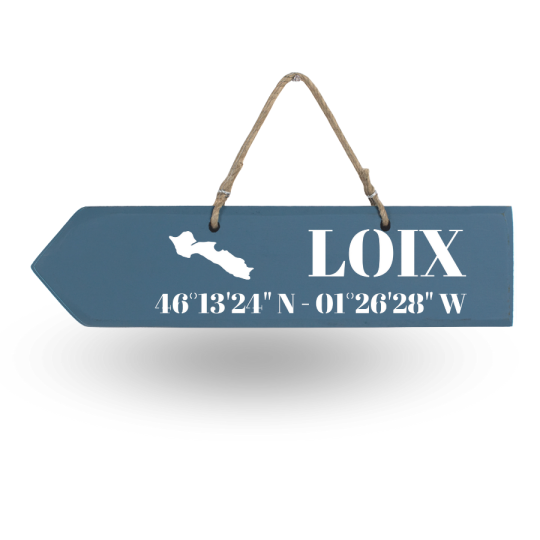 Pancarte en bois directionnelles - Loix flèche gauche