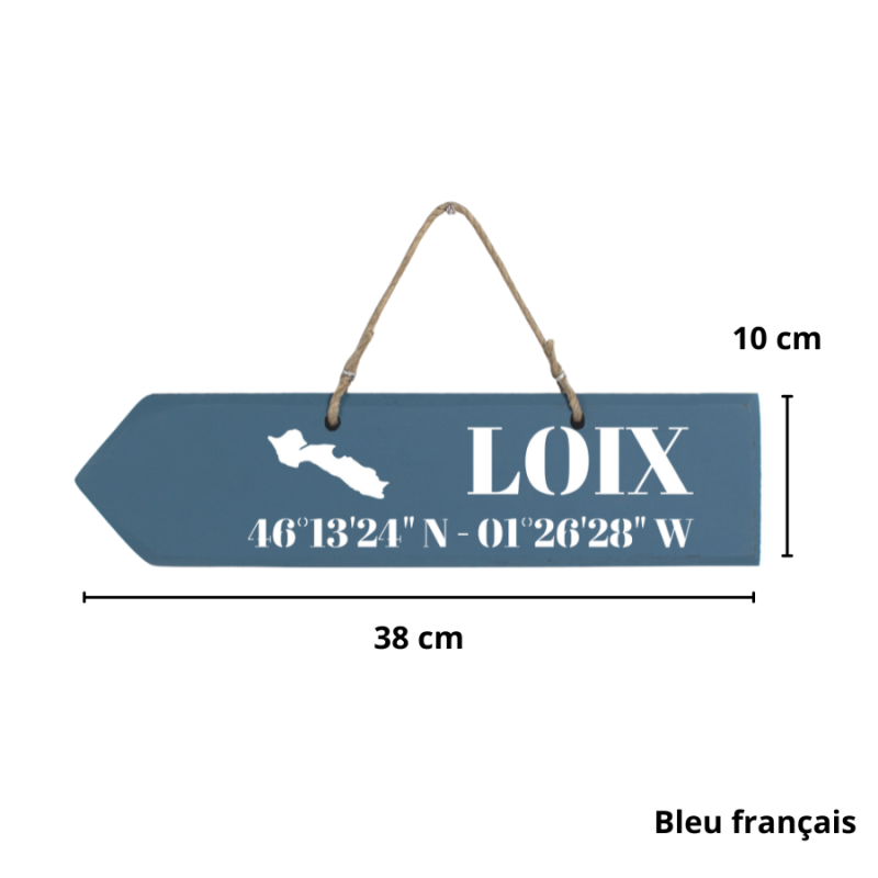 Pancarte en bois directionnelles - Loix flèche gauche