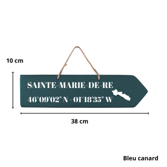 Pancarte en bois directionnelles - St Marie de Ré flèche droite