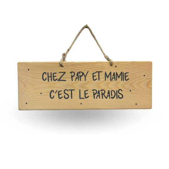 Decorative wooden sign - Grandpa and Grandma's place is paradise