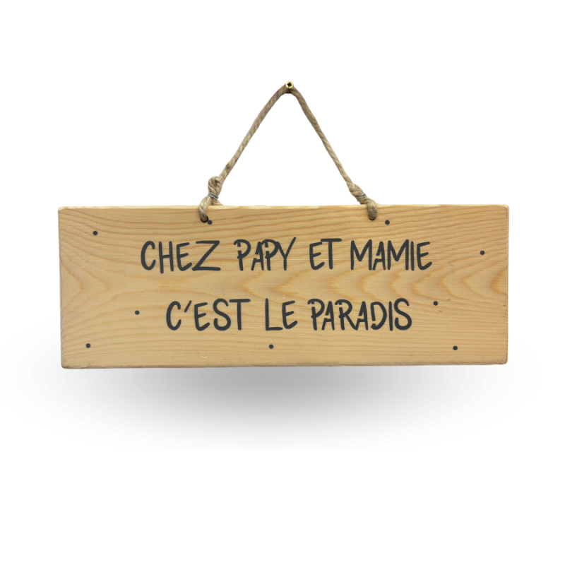 Decorative wooden sign - Grandpa and Grandma's place is paradise