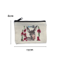 Petite pochette Île de Ré tête d'âne roses trémières dimensions