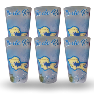 Gobelet réutilisable souvenir - Île de Ré décoré 360°