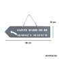 Wooden directional sign - Sainte Marie de Ré left arrow