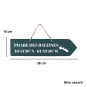 Wooden sign - Phare des Baleines straight arrow duck bleu