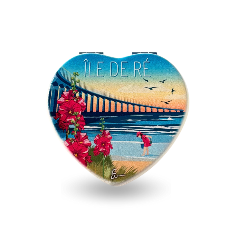Pocket mirror The Bridge of Île de Ré