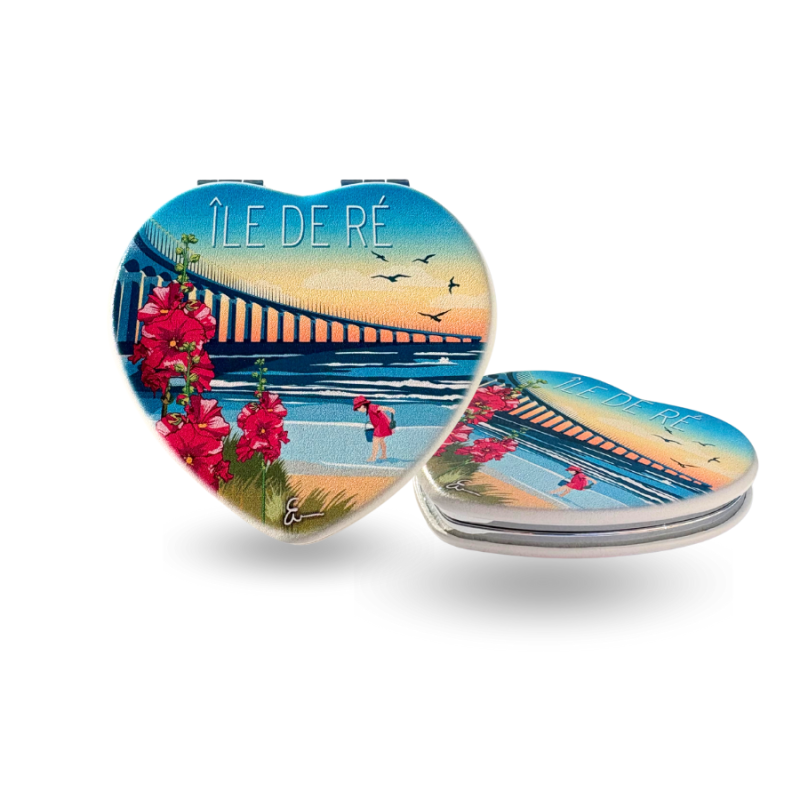 Pocket mirror The Bridge of Île de Ré