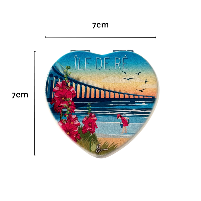 Pocket mirror The Bridge of Île de Ré
