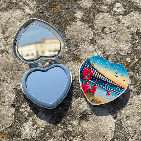 Pocket mirror The Bridge of Île de Ré